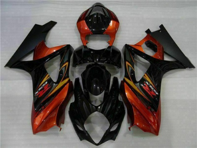 Negro Kit ABS Carenado Suzuki GSXR 1000 K7 2007-2008