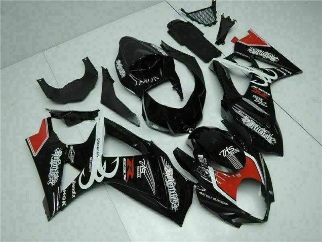 Negro Kit Carenado ABS Completo Suzuki GSXR 1000 K7 2007-2008