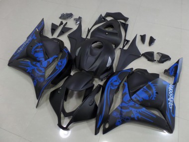 Negro Mate Azul Cráneo Carenado Honda CBR 600 RR 2009-2012