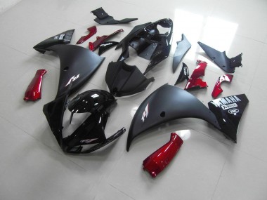 Negro Mate Rojo Carenado Yamaha R1 2012-2014