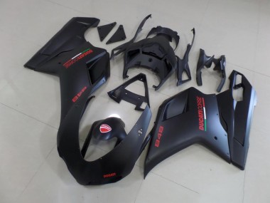 Negro Mate Rojo Pegatinas Carenado Ducati 848 1098 1198 2007-2014