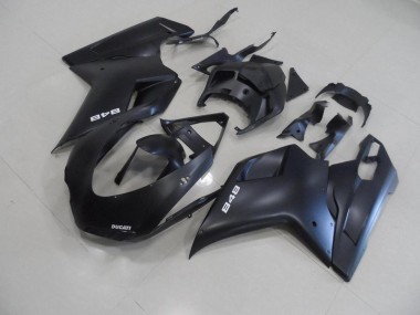 Negro Mate con Blanco 848 Carenado Ducati 848 1098 1198 2007-2014
