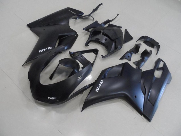 Negro Mate con Blanco 848 Carenado Ducati 848 1098 1198 2007-2014 Negro Mate con Blanco 848 Carenado Ducati 848 1098 1198 2007-2014