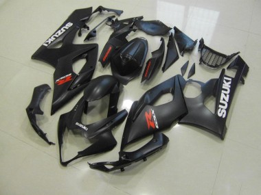 Negro Mate con Blanco Calcomanías Carenado Suzuki GSXR 1000 K5 2005-2006