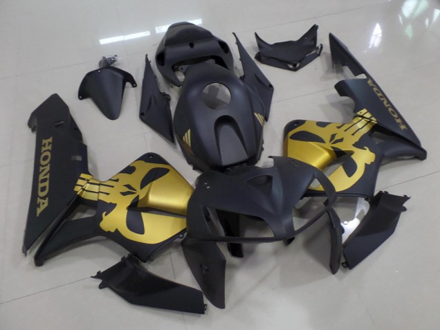 Negro Mate con Oro Cráneo Carenado Honda CBR 600 RR 2005-2006 Negro Mate con Oro Cráneo Carenado Honda CBR 600 RR 2005-2006