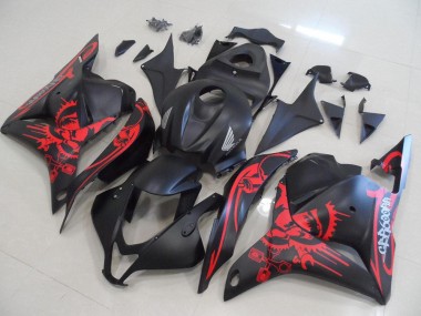 Negro Mate con Rojo Cráneo Carenado Honda CBR 600 RR 2009-2012