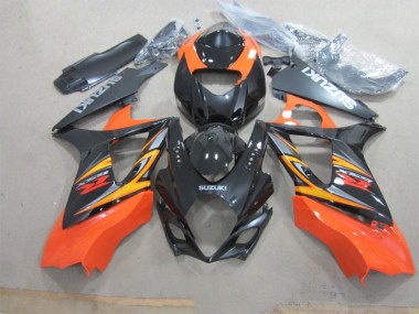 Negro Naranja ABS Plástico Suzuki GSXR 1000 K7 2007-2008