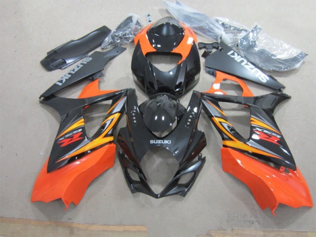 Negro Naranja ABS Plástico Suzuki GSXR 1000 K7 2007-2008 Negro Naranja ABS Plástico Suzuki GSXR 1000 K7 2007-2008
