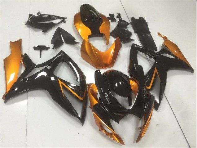 Negro Naranja Carrocería Suzuki GSXR 600 / 750 K6 2006-2007