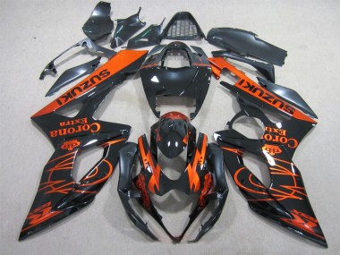 Negro Naranja Corona Extra Carenado Suzuki GSXR 1000 K5 2005-2006