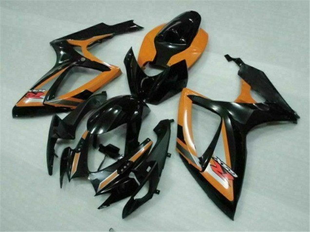Negro Naranja Plástico Suzuki GSXR 600 / 750 K6 2006-2007