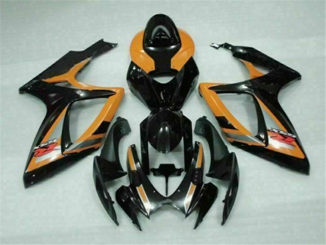 Negro Naranja Plástico Suzuki GSXR 600 / 750 K6 2006-2007