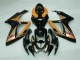 Negro Naranja Plástico Suzuki GSXR 600 / 750 K6 2006-2007