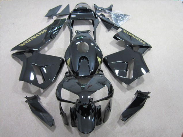 Negro Oro Calcomanías Carenado Honda CBR 600 RR 2005-2006