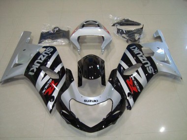 Negro Plata Carenado Suzuki GSXR 750 K1 K2 K3 2001-2003