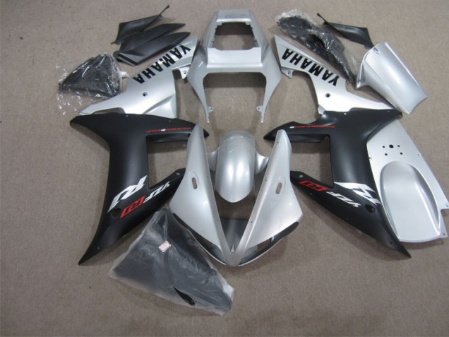 Negro Plata Kit Completo Carenado Yamaha R1 2002-2003 Negro Plata Kit Completo Carenado Yamaha R1 2002-2003