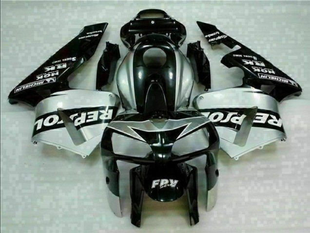 Negro Plata Repsol Carenado Honda CBR 600 RR 2005-2006 Negro Plata Repsol Carenado Honda CBR 600 RR 2005-2006