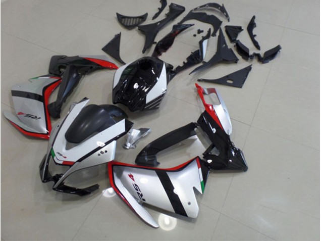 Negro Plata Rojo Kits Completo Carenado Aprilia RS4 50 125 2011-2018 Negro Plata Rojo Kits Completo Carenado Aprilia RS4 50 125 2011-2018