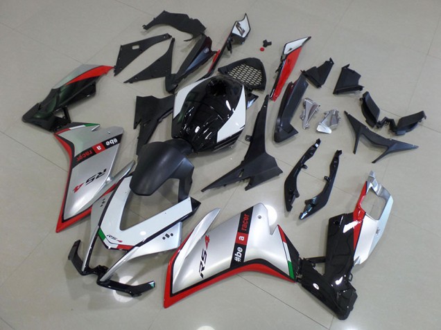 Negro Plata Rojo Plástica Aprilia RS4 50 125 2011-2018 Negro Plata Rojo Plástica Aprilia RS4 50 125 2011-2018