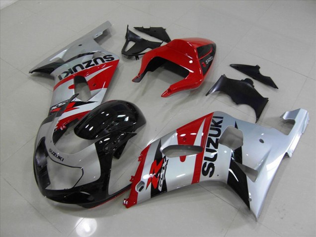 Negro Rojo ABS Plástica Suzuki GSXR 750 K1 K2 K3 2001-2003 Negro Rojo ABS Plástica Suzuki GSXR 750 K1 K2 K3 2001-2003