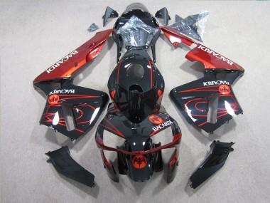 Negro Rojo BACARDI Carenado Honda CBR 600 RR 2005-2006