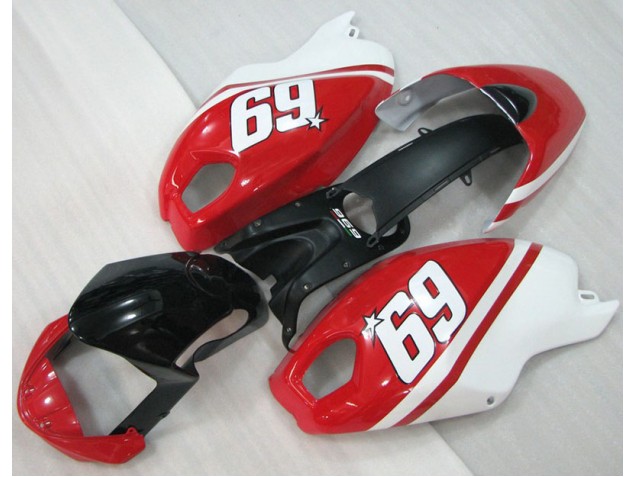 Negro Rojo Blanco 69 Carenado Ducati Monster 696 2008-2012 Negro Rojo Blanco 69 Carenado Ducati Monster 696 2008-2012