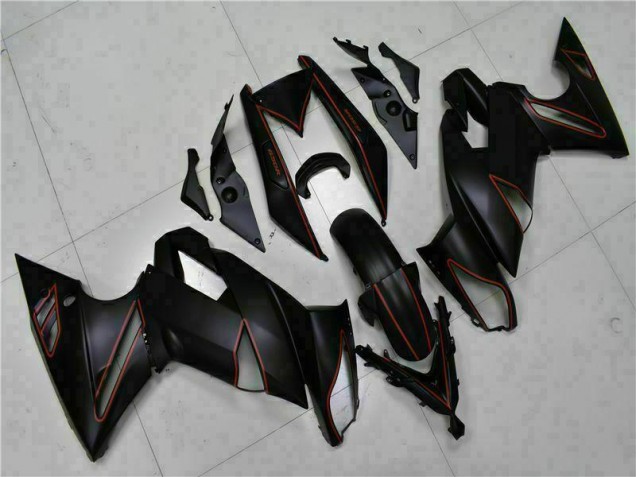Negro Rojo Carenado Kawasaki EX650 2009-2011 Negro Rojo Carenado Kawasaki EX650 2009-2011