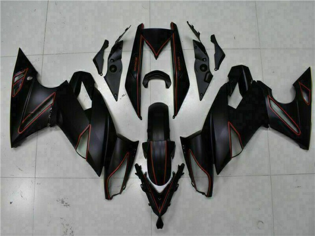 Negro Rojo Carenado Kawasaki EX650 2009-2011 Negro Rojo Carenado Kawasaki EX650 2009-2011