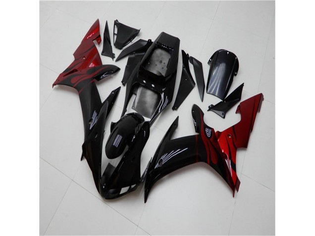 Negro Rojo Kits Completo Carenado ABS Yamaha R1 2002-2003 Negro Rojo Kits Completo Carenado ABS Yamaha R1 2002-2003