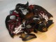 Negro Rojo Llama Carenado Suzuki GSXR 1300 Hayabusa 1996-2007 Negro Rojo Llama Carenado Suzuki GSXR 1300 Hayabusa 1996-2007