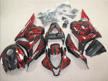 Negro Rojo Llama Kit Carenado Honda CBR 600 RR 2009-2012