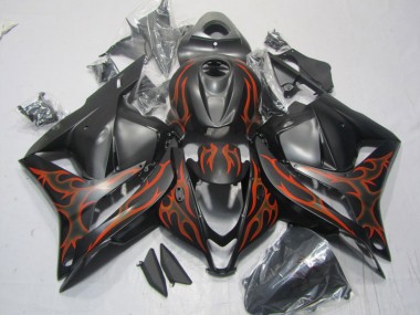 Negro Rojo Llama Kits Completo Carenado ABS Honda CBR 600 RR 2009-2012