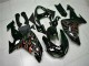 Negro Rojo Llama Kits Completo Carenado Kawasaki ZX10R 2006-2007