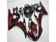 Negro Rojo Llama Plástico Yamaha R6 2003-2005