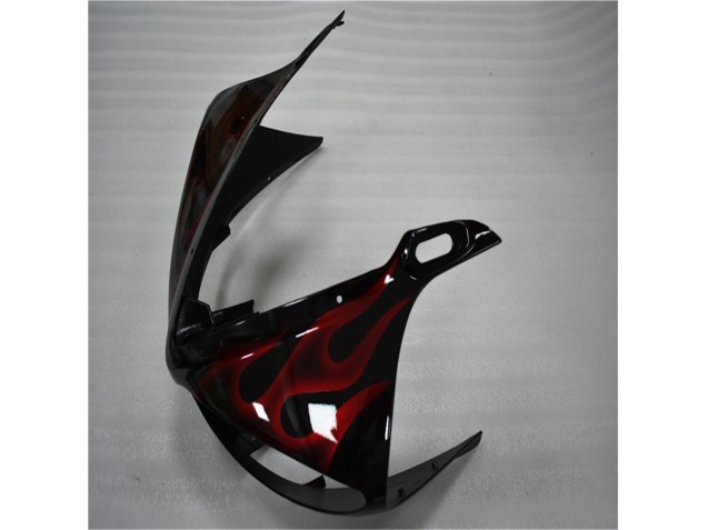 Negro Rojo Llama Plástico Yamaha R6 2003-2005