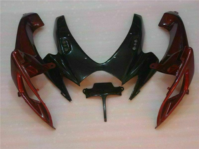 Negro Rojo Plástica Suzuki GSXR 600 / 750 K6 2006-2007 Negro Rojo Plástica Suzuki GSXR 600 / 750 K6 2006-2007