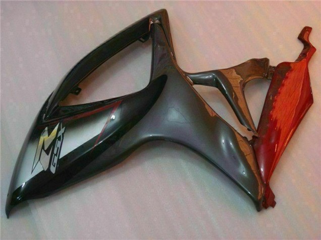 Negro Rojo Plástica Suzuki GSXR 600 / 750 K6 2006-2007 Negro Rojo Plástica Suzuki GSXR 600 / 750 K6 2006-2007