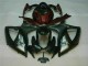Negro Rojo Plástica Suzuki GSXR 600 / 750 K6 2006-2007 Negro Rojo Plástica Suzuki GSXR 600 / 750 K6 2006-2007