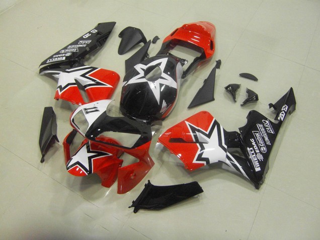 Negro Rojo Plástico Honda CBR 600 RR 2003-2004 Negro Rojo Plástico Honda CBR 600 RR 2003-2004