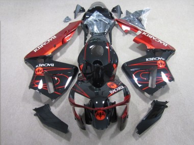 Negro Rojo RACARDI Carenado Honda CBR 600 RR 2003-2004