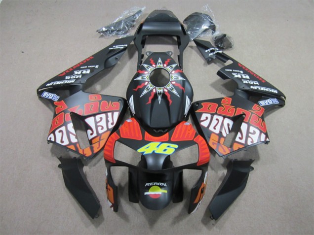 Negro Rojo Repsol 46 Carenado Honda CBR 600 RR 2003-2004 Negro Rojo Repsol 46 Carenado Honda CBR 600 RR 2003-2004