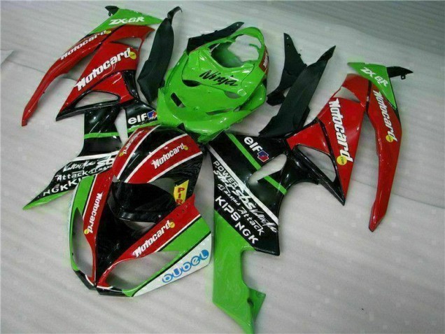 Negro Rojo Verdecard Carenado Kawasaki ZX6R 2009-2012 Negro Rojo Verdecard Carenado Kawasaki ZX6R 2009-2012
