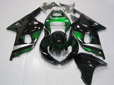 Negro Verde Carenado Suzuki GSXR 750 K1 K2 K3 2001-2003