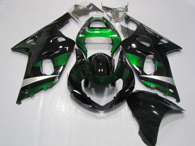 Negro Verde Carenado Suzuki GSXR 750 K1 K2 K3 2001-2003
