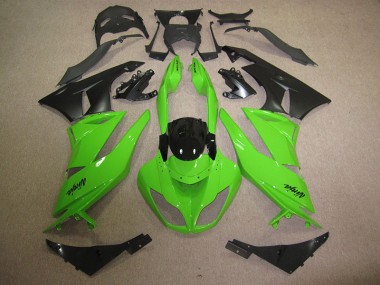 Negro Verde Carenados Kawasaki ZX6R 2009-2012