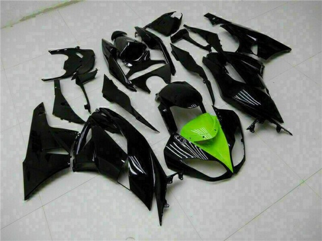 Negro Verde Kits Carenado Kawasaki ZX6R 2009-2012 Negro Verde Kits Carenado Kawasaki ZX6R 2009-2012