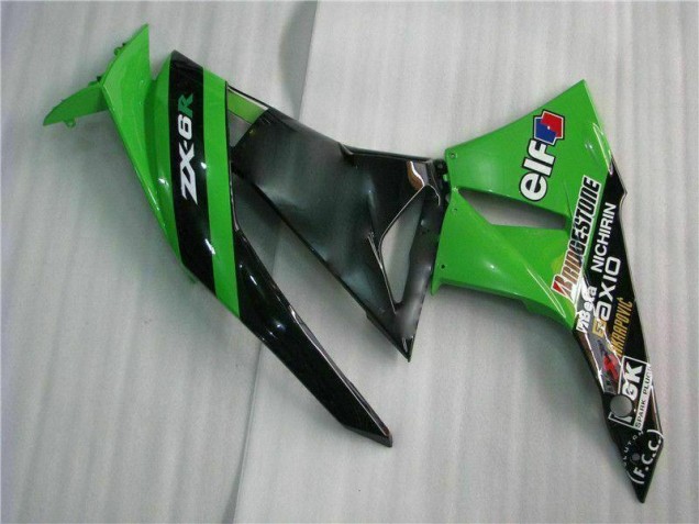 Negro Verde Kits Completo Carenado Kawasaki ZX6R 2009-2012 Negro Verde Kits Completo Carenado Kawasaki ZX6R 2009-2012