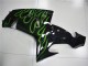 Negro Verde Llama Carenado Kawasaki ZX10R 2006-2007 Negro Verde Llama Carenado Kawasaki ZX10R 2006-2007