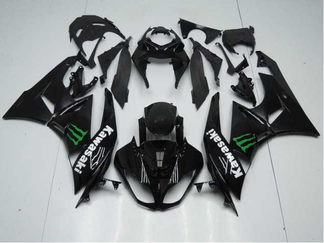 Negro con Monster Carenado Kawasaki ZX6R 2009-2012 Negro con Monster Carenado Kawasaki ZX6R 2009-2012