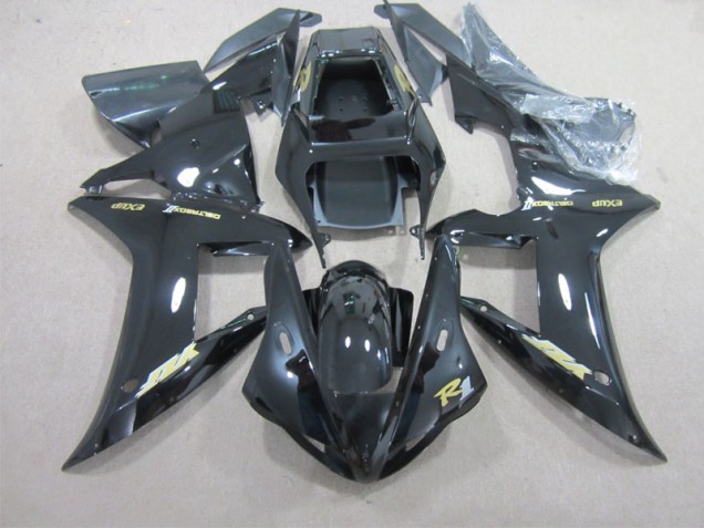 Negro con Oro Calcomanía Carenado Yamaha R1 2002-2003 Negro con Oro Calcomanía Carenado Yamaha R1 2002-2003